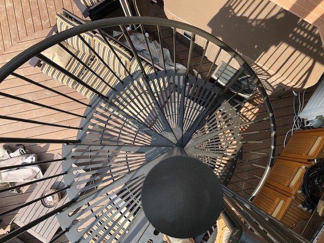 Spiral Stair With Fan Patterned Treads