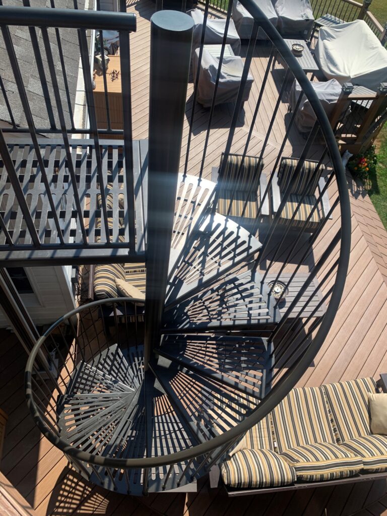 Spiral Stair With Fan Pattern Tread